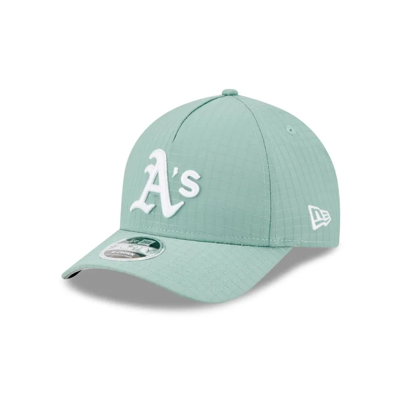 Athletics Green Ripstop 9FORTY M-Crown A-Frame Snapback Hat sold by New Era
