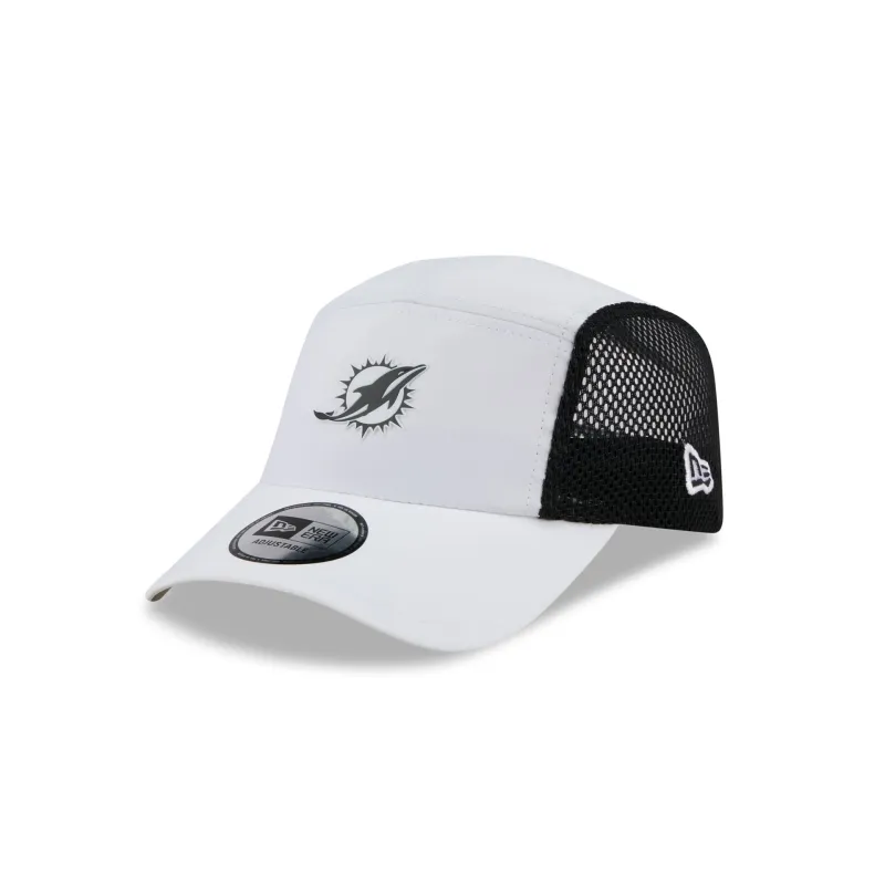 Miami Dolphins White Poly Runner Adjustable Hat sold by New Era