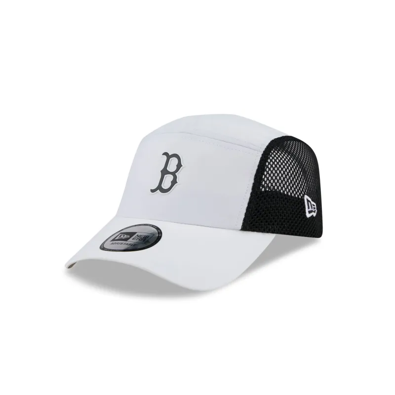 Boston Red Sox White Poly Runner Adjustable Hat sold by New Era