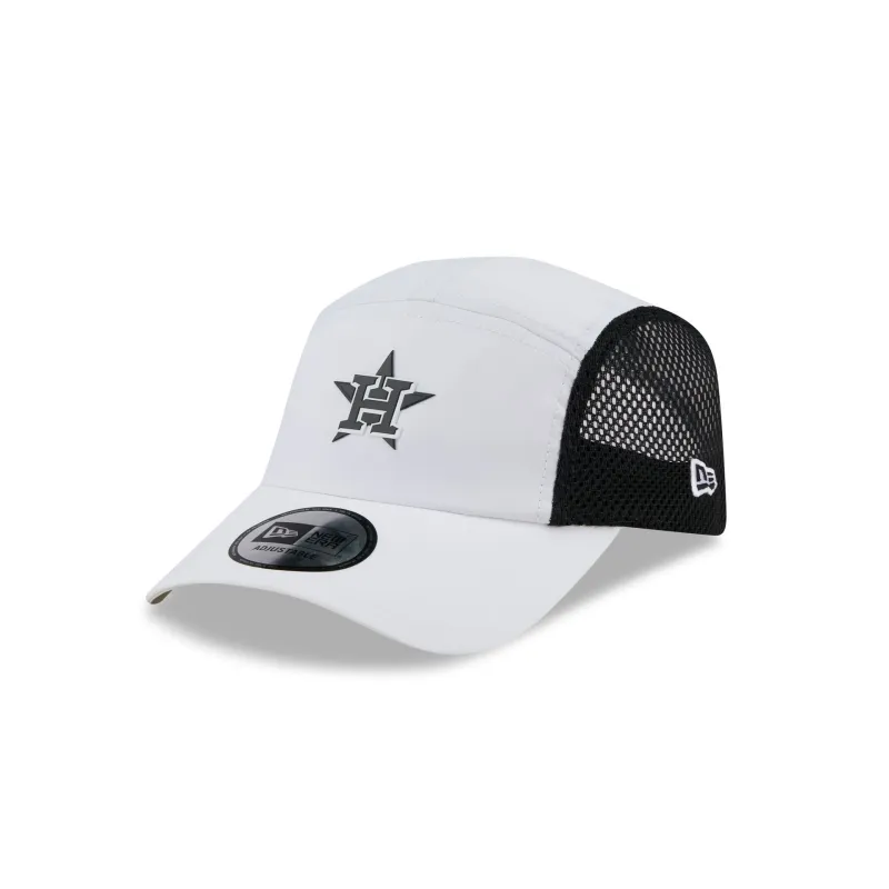 Houston Astros White Poly Runner Adjustable Hat sold by New Era