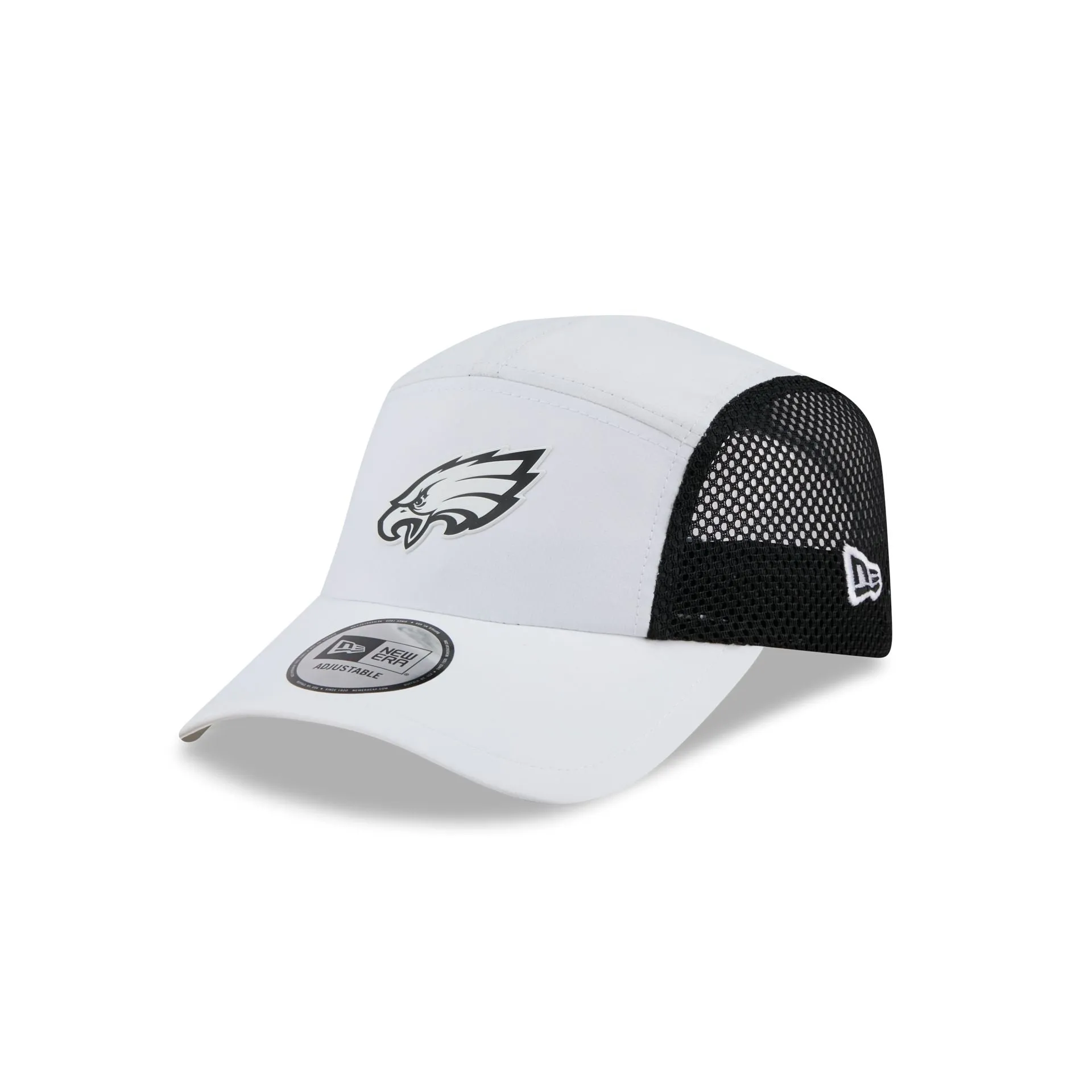 Philadelphia Eagles White Poly Runner Adjustable Hat sold by New Era