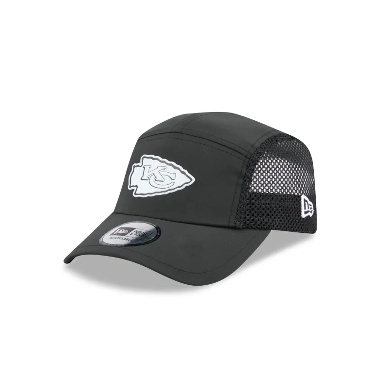 Kansas City Chiefs Black Poly Runner Adjustable Hat sold by New Era
