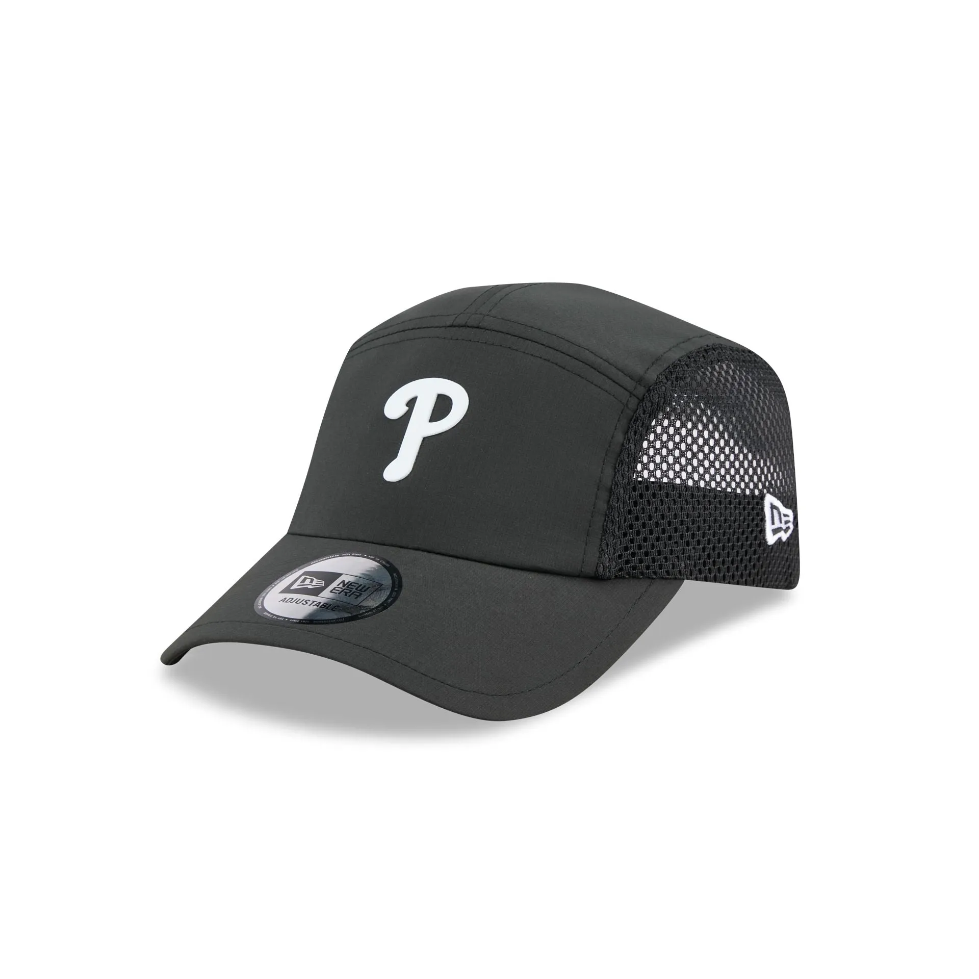 Philadelphia Phillies Black Poly Runner Adjustable Hat sold by New Era
