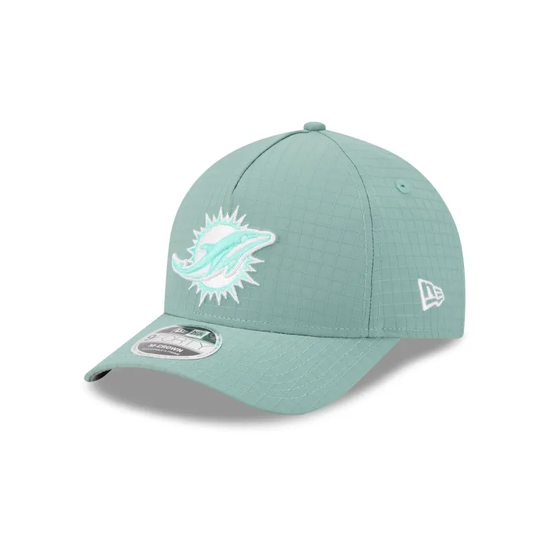 Miami Dolphins Green Ripstop 9FORTY M-Crown A-Frame Snapback Hat sold by New Era