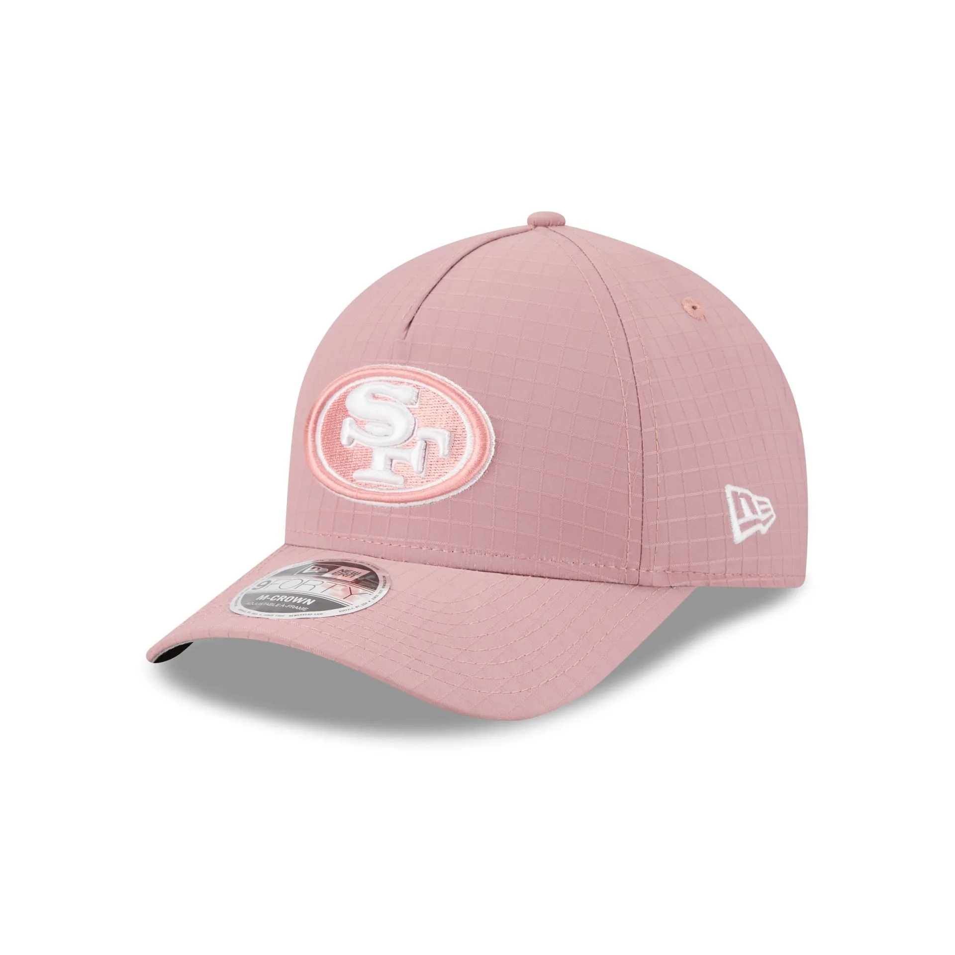 San Francisco 49ers Pink Ripstop 9FORTY M-Crown A-Frame Snapback Hat sold by New Era