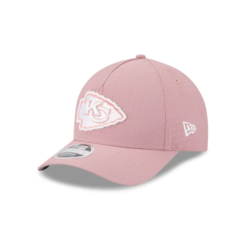 Kansas City Chiefs Pink Ripstop 9FORTY M-Crown A-Frame Snapback Hat sold by New Era