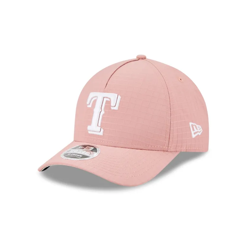 Texas Rangers Pink Ripstop 9FORTY M-Crown A-Frame Snapback Hat sold by New Era