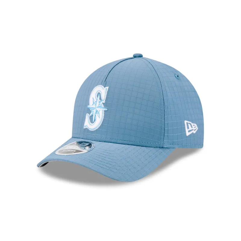 Seattle Mariners Blue Ripstop 9FORTY M-Crown A-Frame Snapback Hat sold by New Era