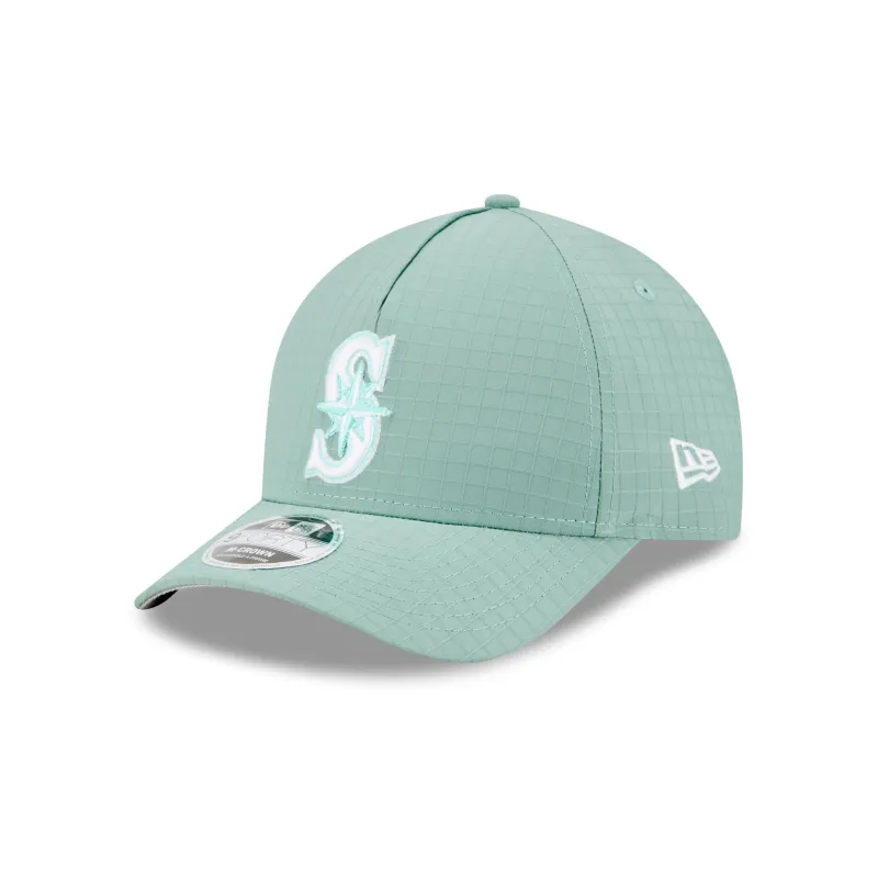 Seattle Mariners Green Ripstop 9FORTY M-Crown A-Frame Snapback Hat sold by New Era