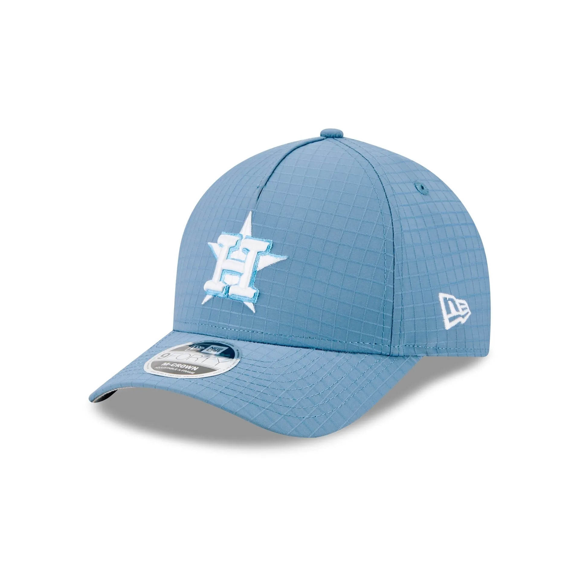 Houston Astros Blue Ripstop 9FORTY M-Crown A-Frame Snapback Hat sold by New Era