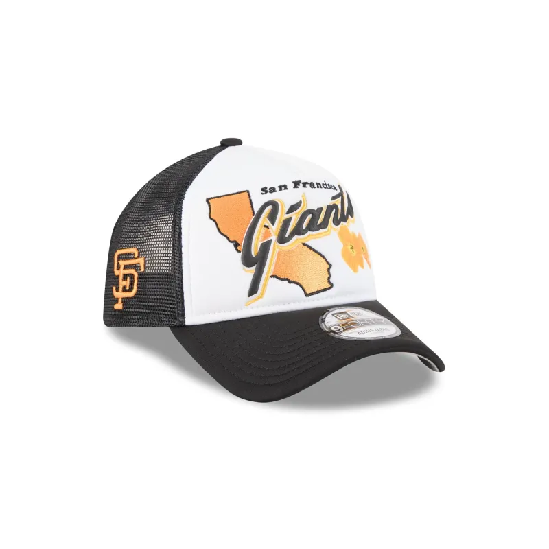 San Francisco Giants State Flower 9FORTY A-Frame Trucker Hat sold by New Era