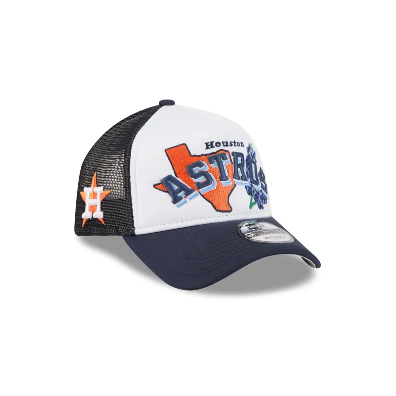 Houston Astros State Flower 9FORTY A-Frame Trucker Hat sold by New Era