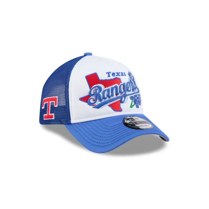 Texas Rangers State Flower 9FORTY A-Frame Trucker Hat sold by New Era