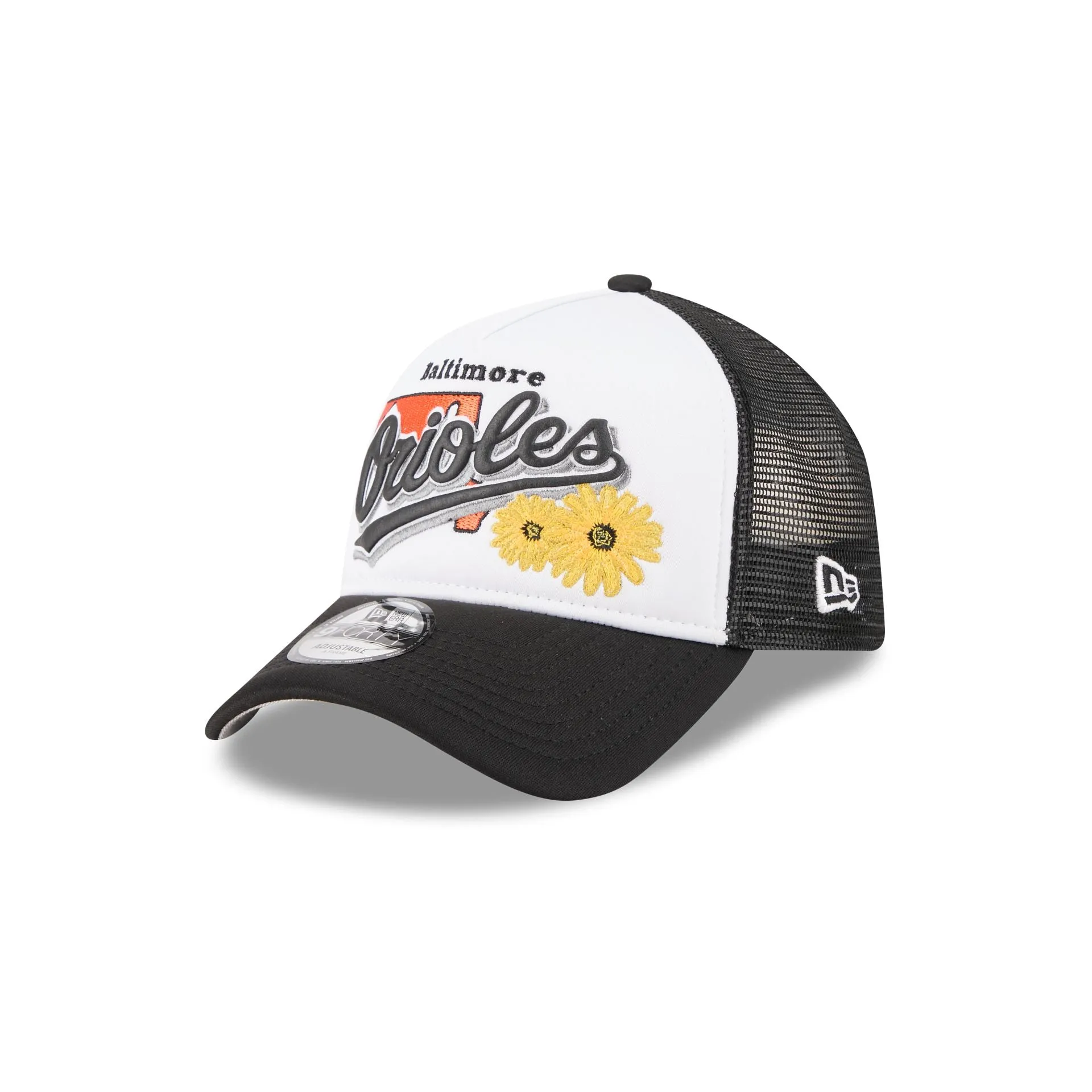 Baltimore Orioles State Flower 9FORTY A-Frame Trucker Hat sold by New Era product image thumbnail 3