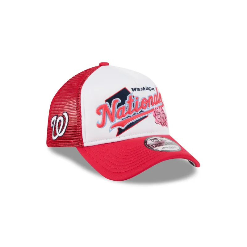 Washington Nationals State Flower 9FORTY A-Frame Trucker Hat sold by New Era