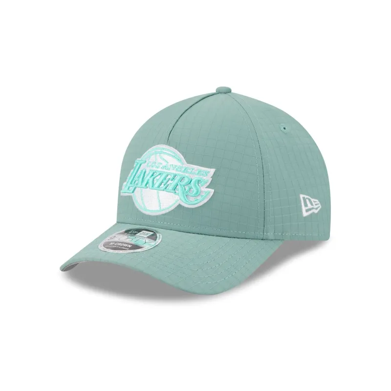 Los Angeles Lakers Green Ripstop 9FORTY M-Crown A-Frame Snapback Hat sold by New Era