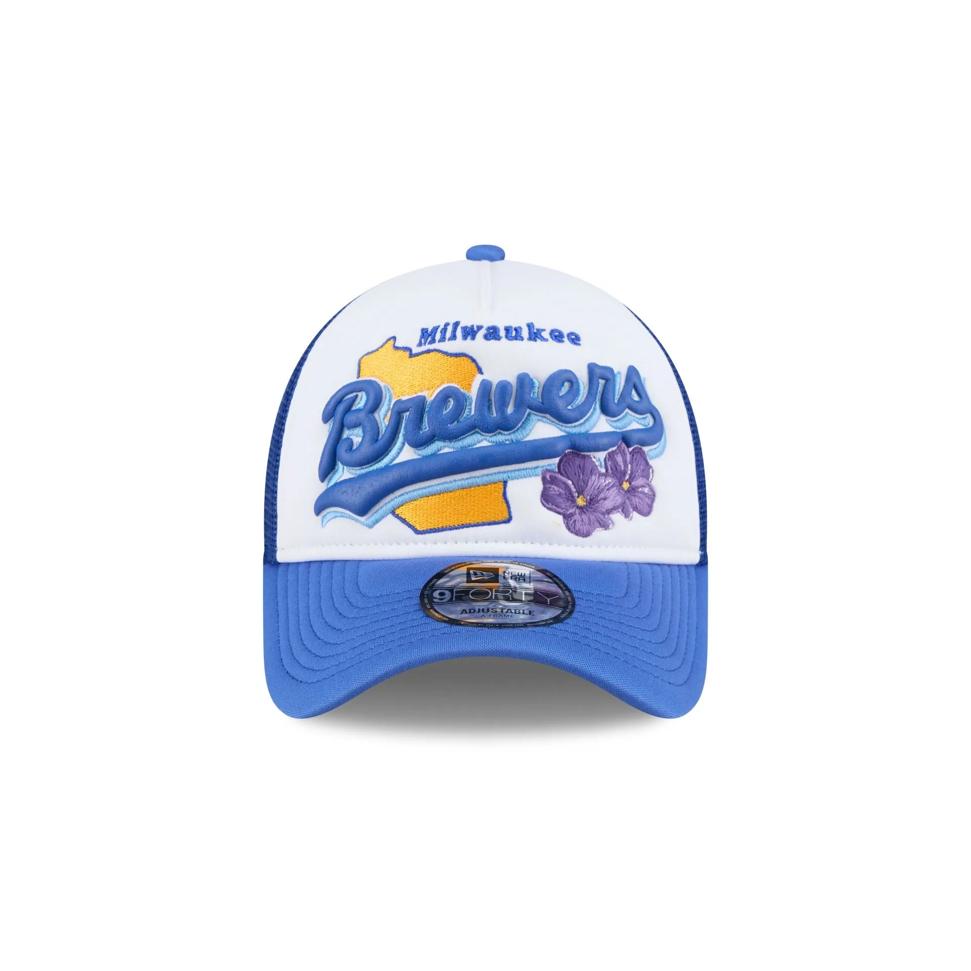 Milwaukee Brewers State Flower 9FORTY A-Frame Trucker Hat sold by New Era product image thumbnail 2