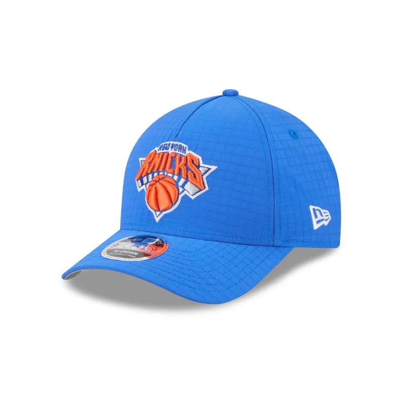 New York Knicks Ripstop 9FORTY M-Crown A-Frame Snapback Hat sold by New Era