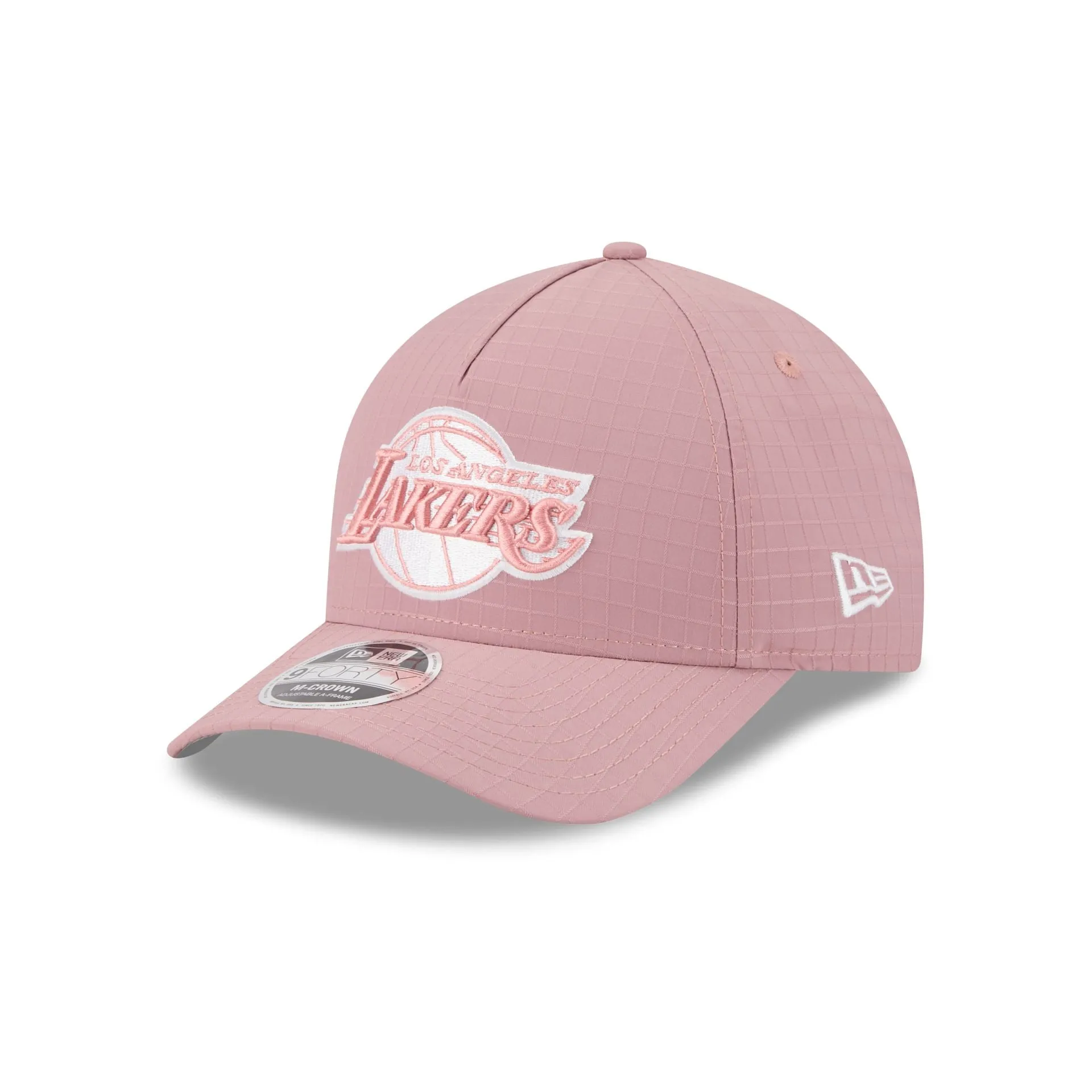 Los Angeles Lakers Pink Ripstop 9FORTY M-Crown A-Frame Snapback Hat sold by New Era