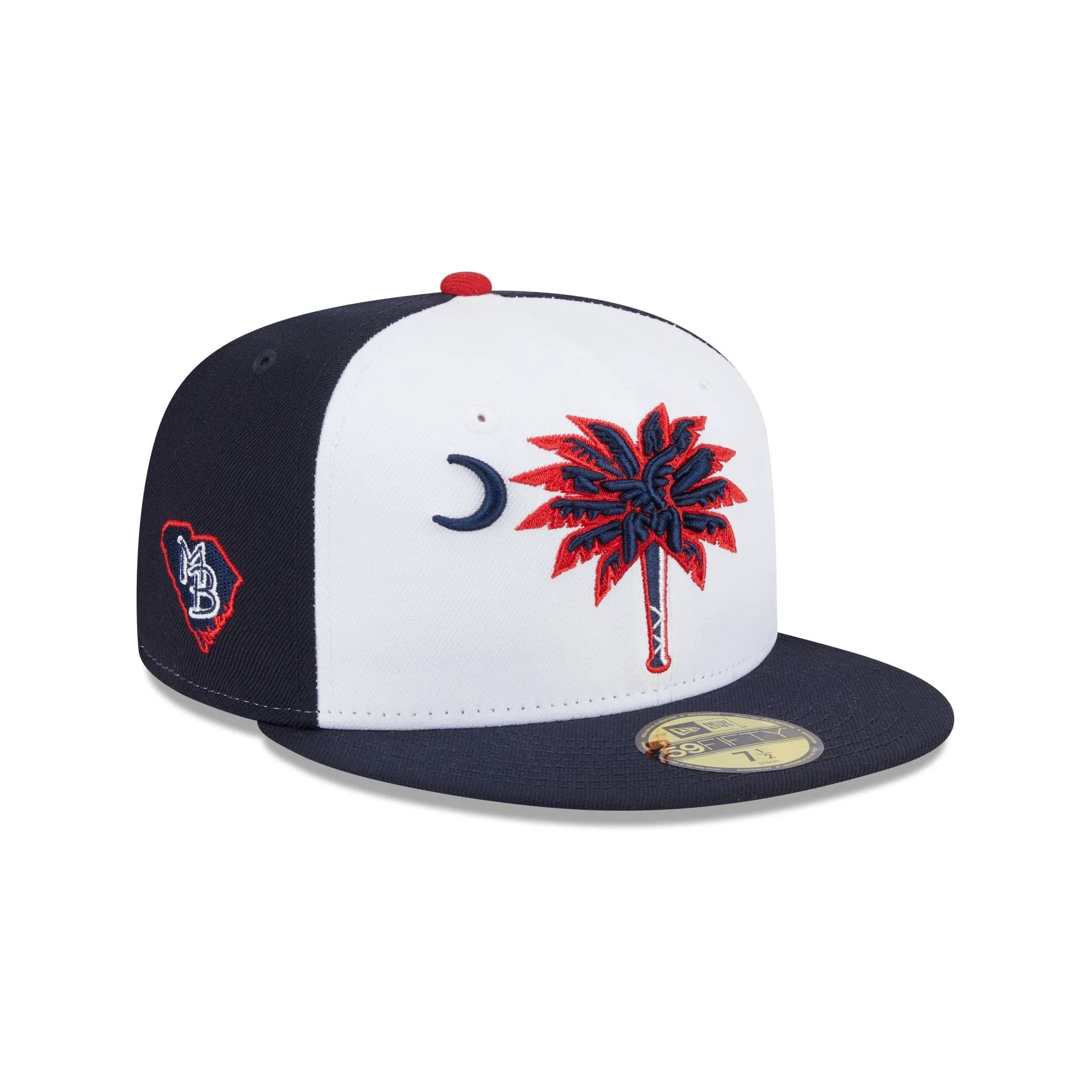 Myrtle Beach Pelicans Theme Night Navy Sidepatch59FIFTY Fitted Hat sold by New Era