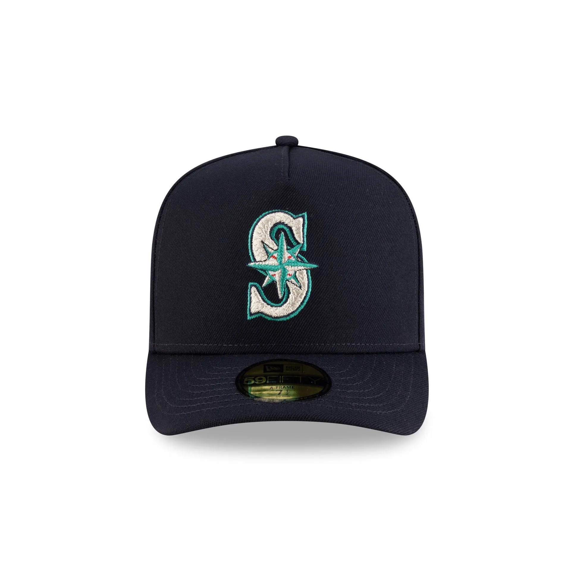 Seattle Mariners Script Safety Pin 59FIFTY A-Frame Fitted Hat sold by New Era product image thumbnail 2