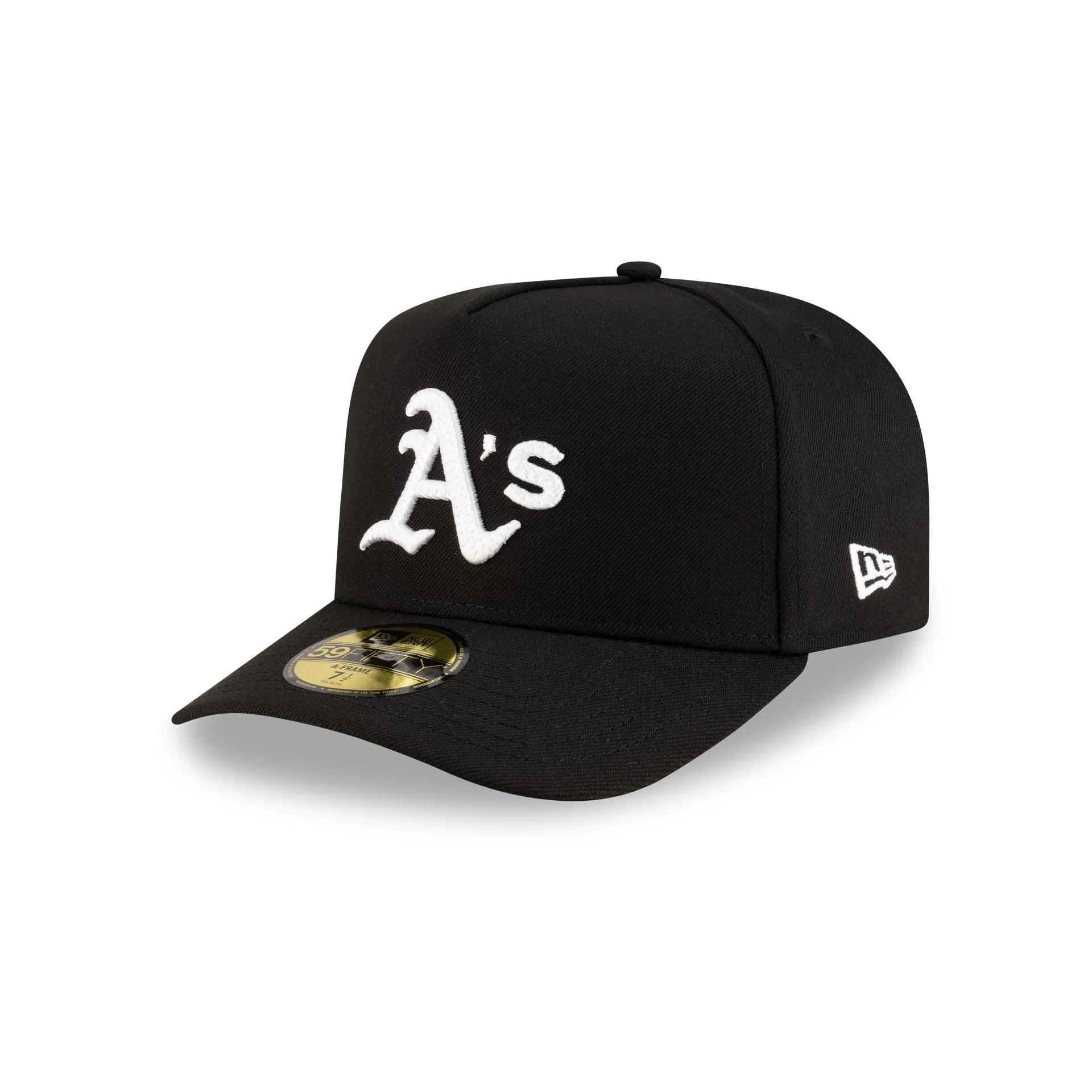 Athletics Black Script Safety Pin 59FIFTY A-Frame Fitted Hat sold by New Era product image thumbnail 3