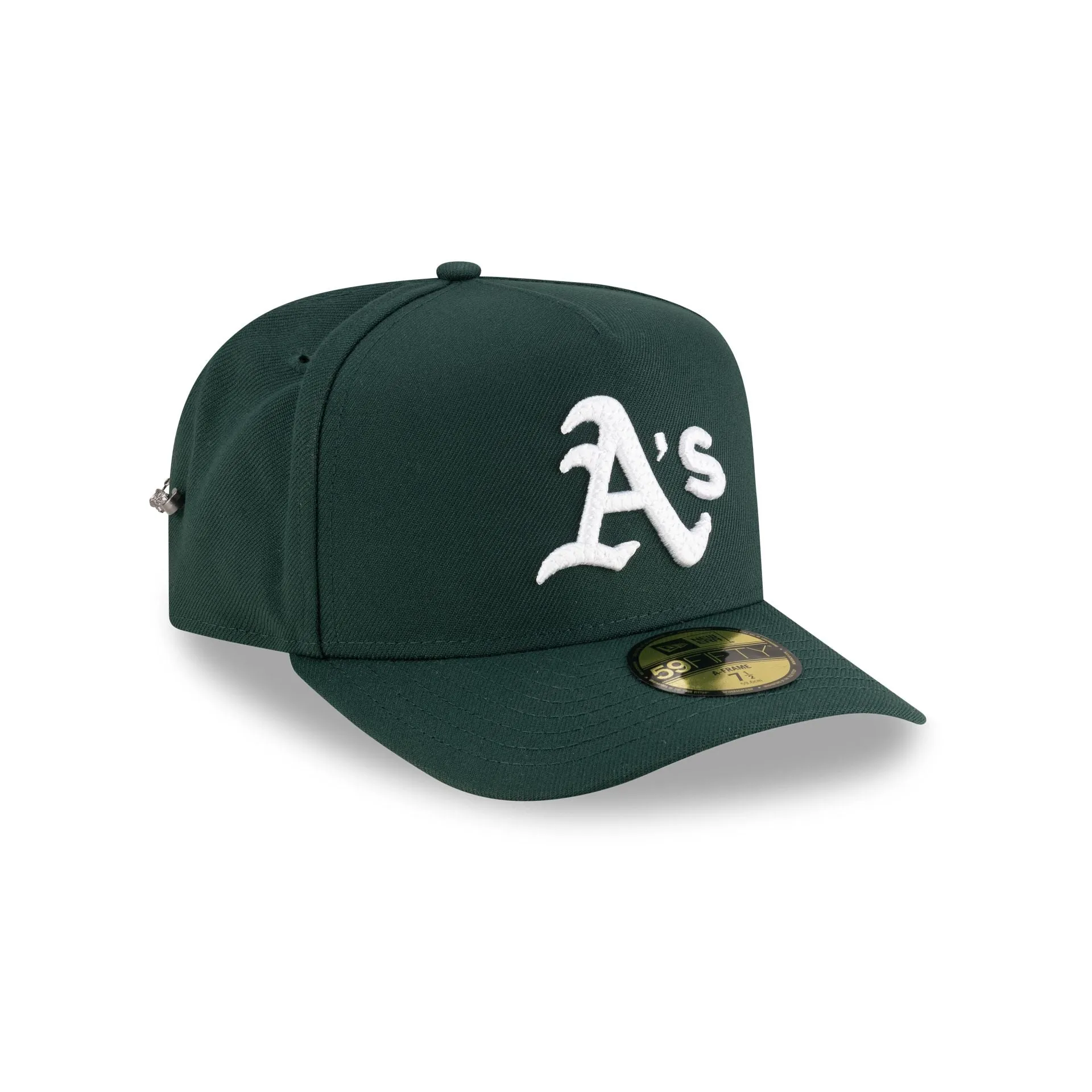 Athletics Script Safety Pin 59FIFTY A-Frame Fitted Hat sold by New Era