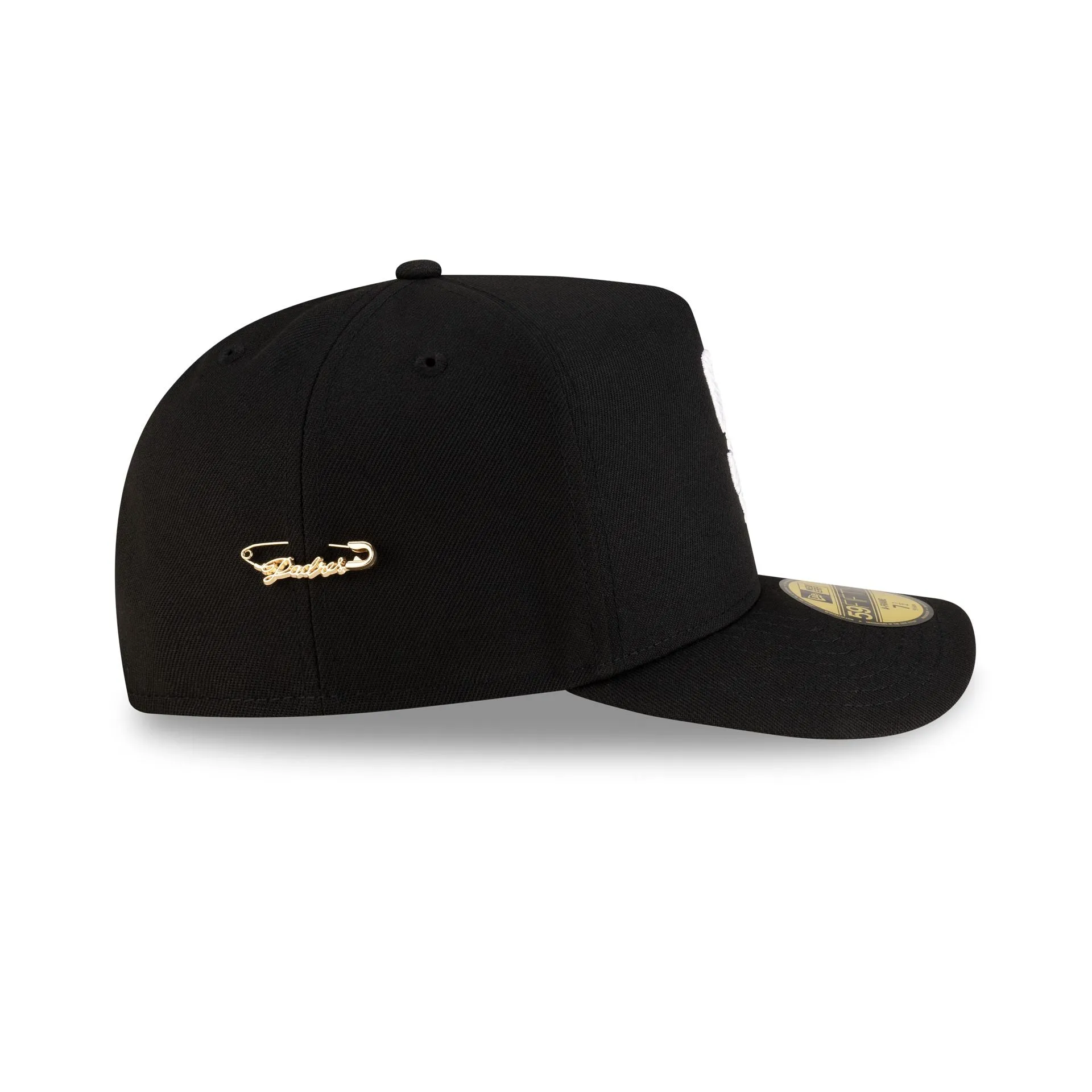 San Diego Padres Black Script Safety Pin 59FIFTY A-Frame Fitted Hat sold by New Era product image thumbnail 4