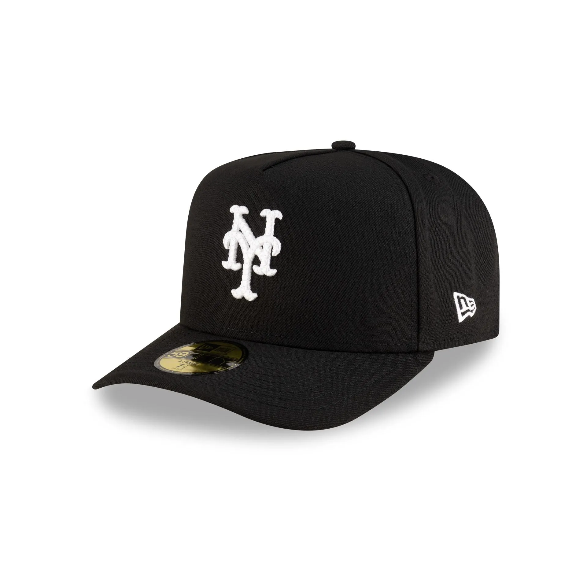 New York Mets Black Script Safety Pin 59FIFTY A-Frame Fitted Hat sold by New Era product image thumbnail 3