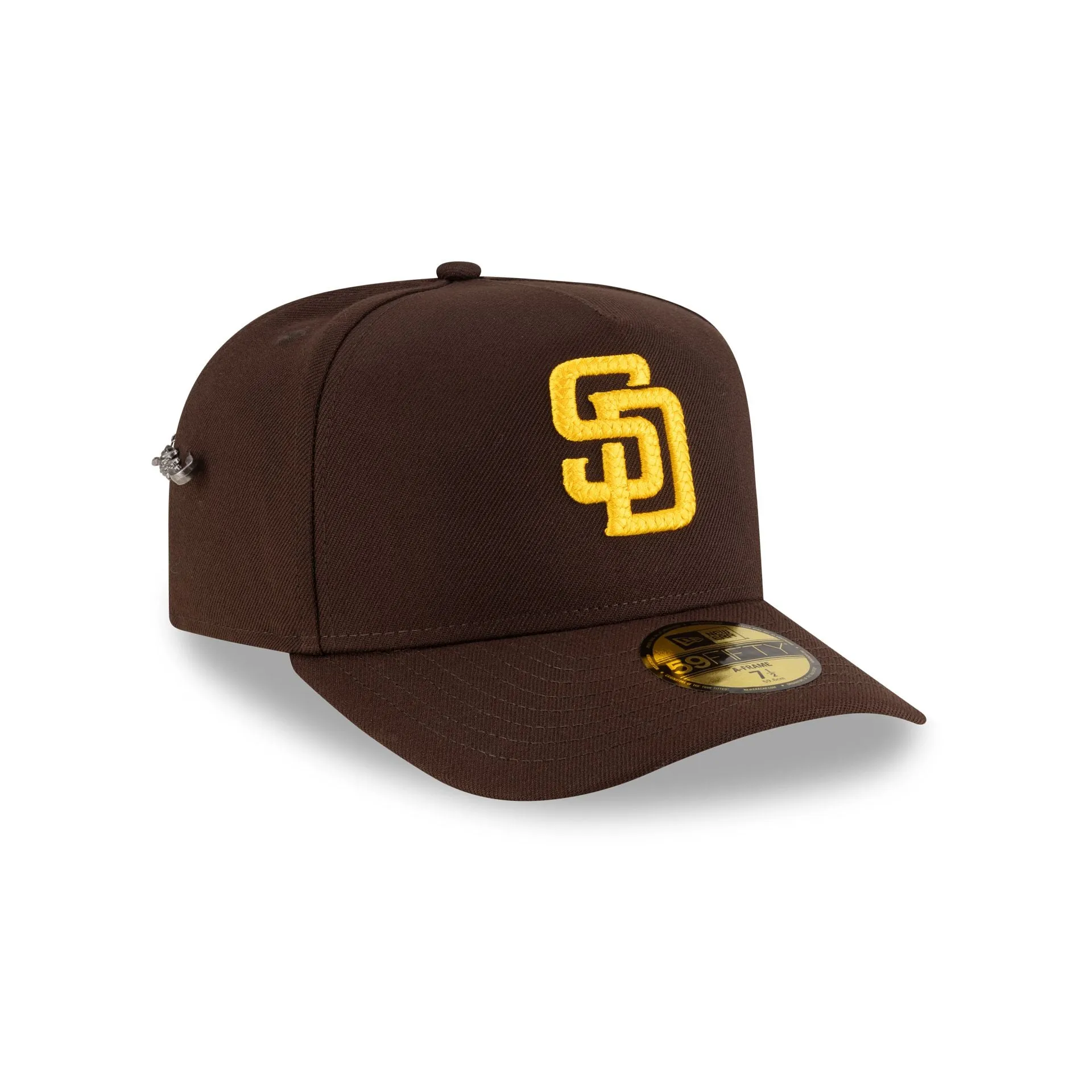 San Diego Padres Script Safety Pin 59FIFTY A-Frame Fitted Hat sold by New Era