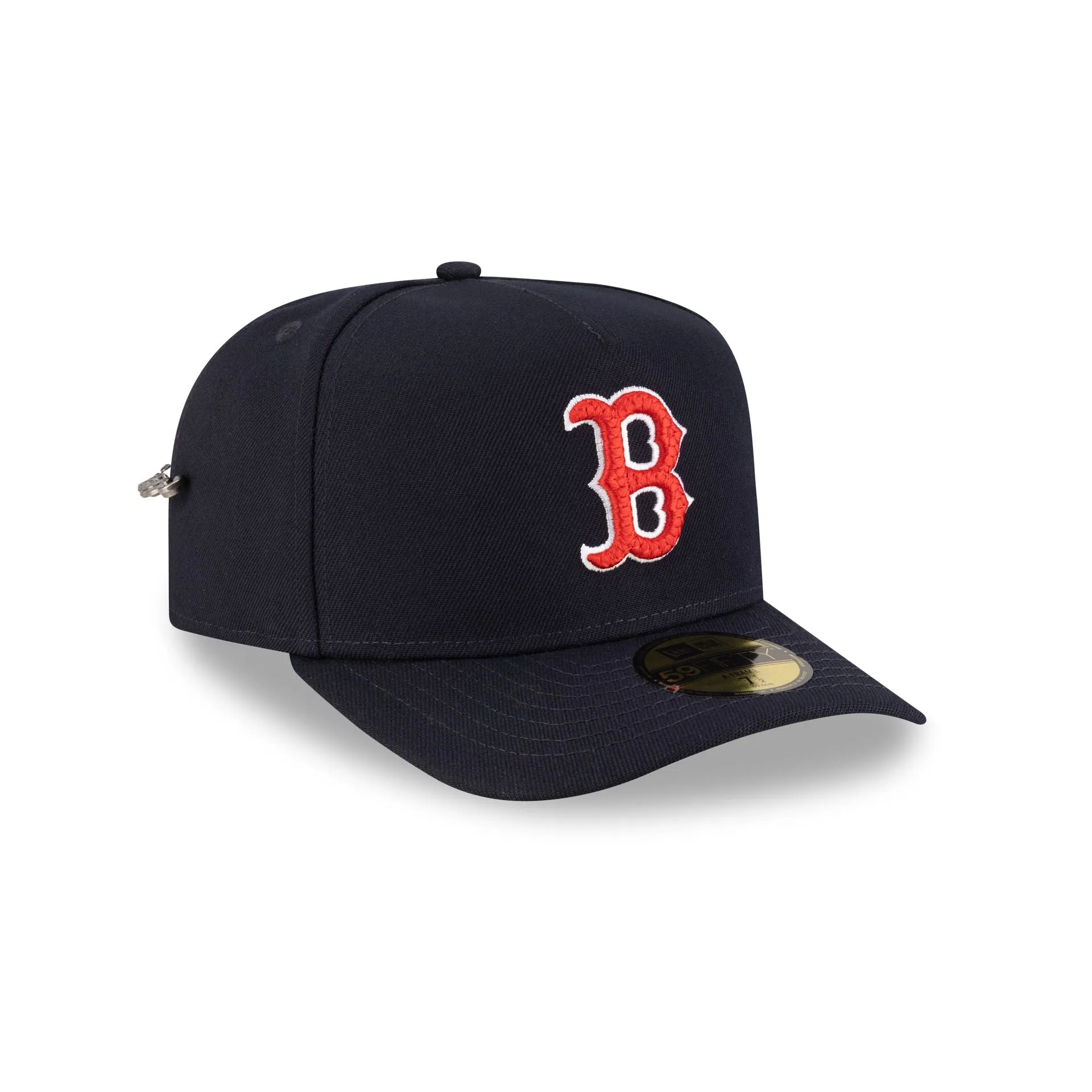 Boston Red Sox Script Safety Pin 59FIFTY A-Frame Fitted Hat sold by New Era