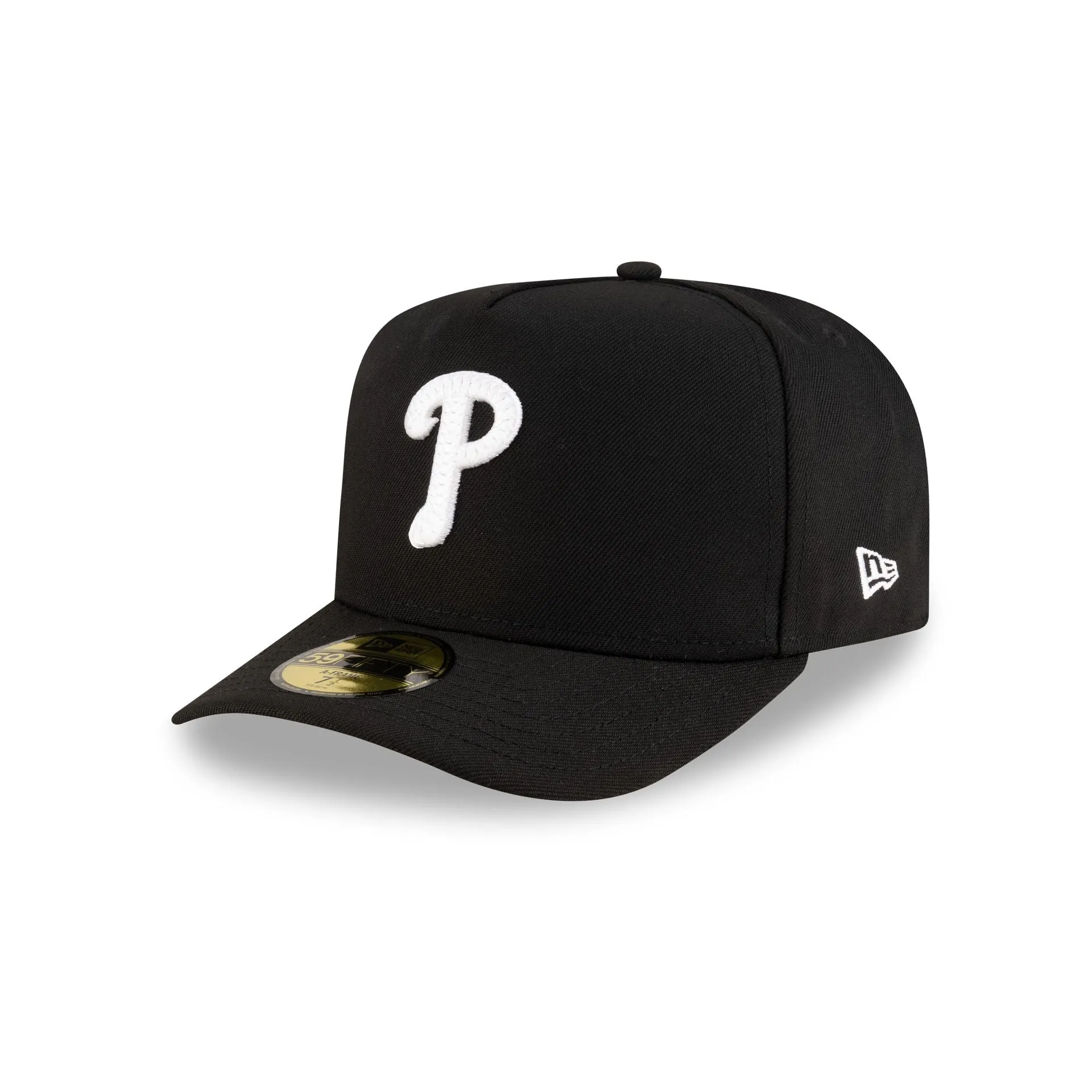 Philadelphia Phillies Black Script Safety Pin 59FIFTY A-Frame Fitted Hat sold by New Era product image thumbnail 3