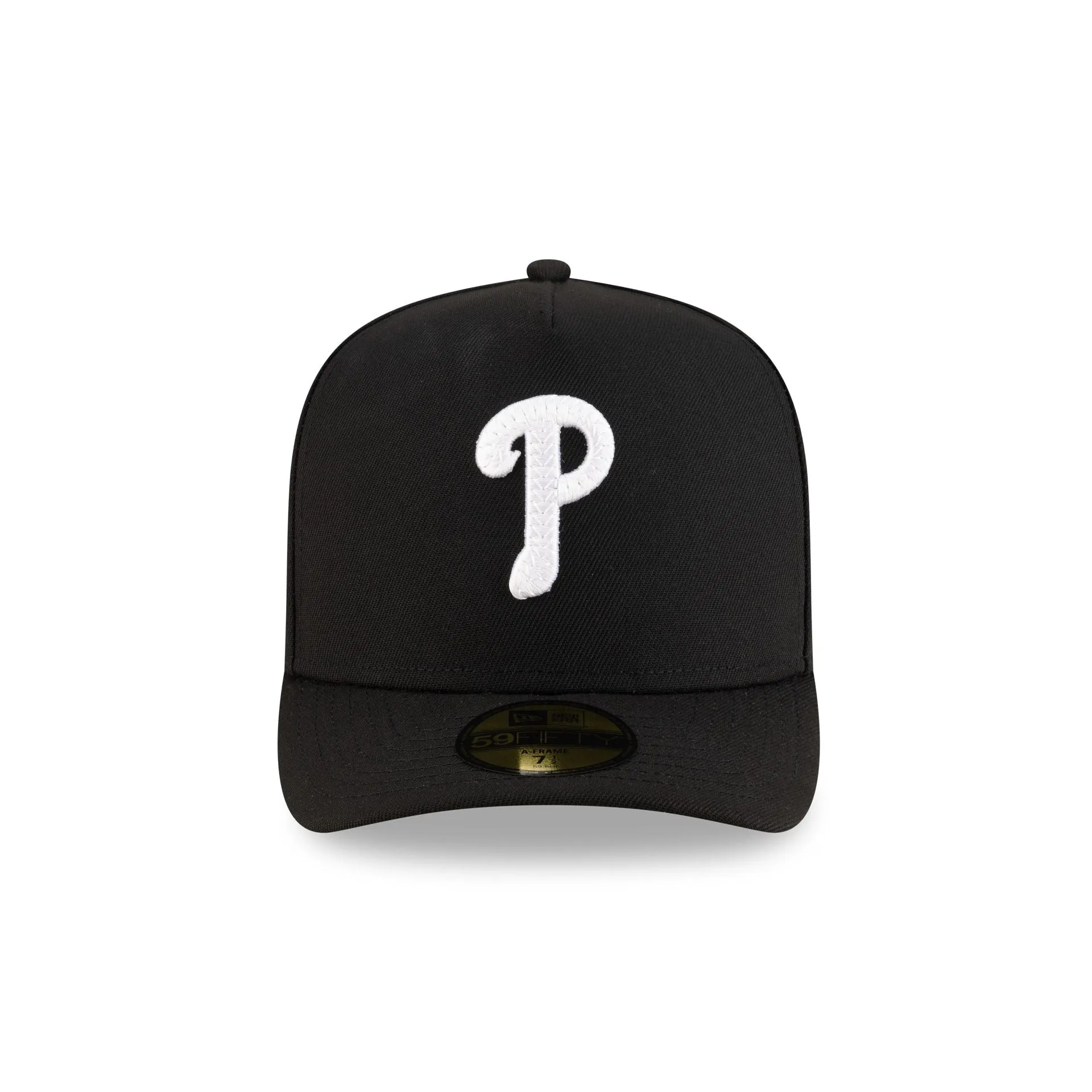 Philadelphia Phillies Black Script Safety Pin 59FIFTY A-Frame Fitted Hat sold by New Era product image thumbnail 2