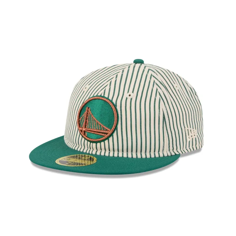 Just Caps Seersucker Golden State Warriors Retro Crown 59FIFTY Fitted Hat sold by New Era