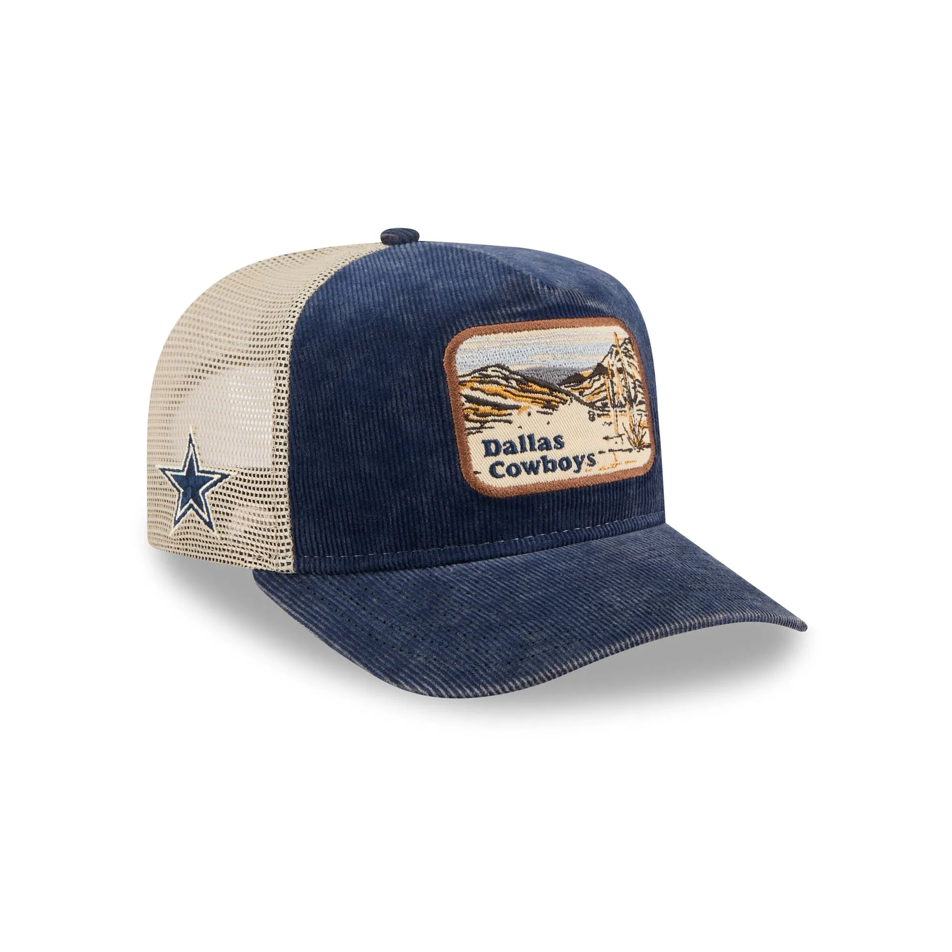 Dallas Cowboys Vintage Landscape 9FIFTY A-Frame Trucker Hat sold by New Era