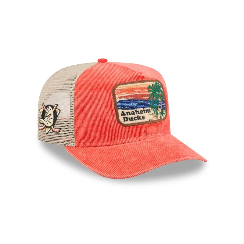 Anaheim Ducks Vintage Landscape 9FIFTY A-Frame Trucker Hat sold by New Era