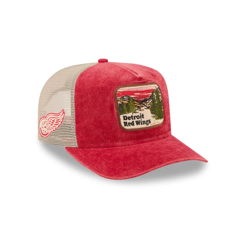 Detroit Red Wings Vintage Landscape 9FIFTY A-Frame Trucker Hat sold by New Era