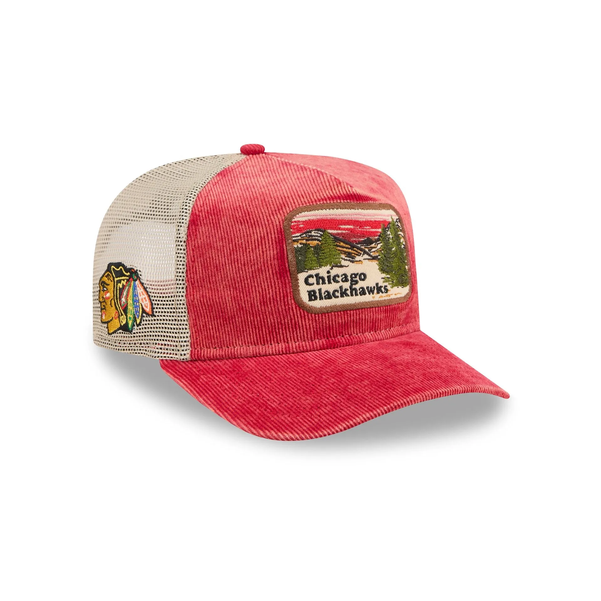 Chicago Blackhawks Vintage Landscape 9FIFTY A-Frame Trucker Hat sold by New Era