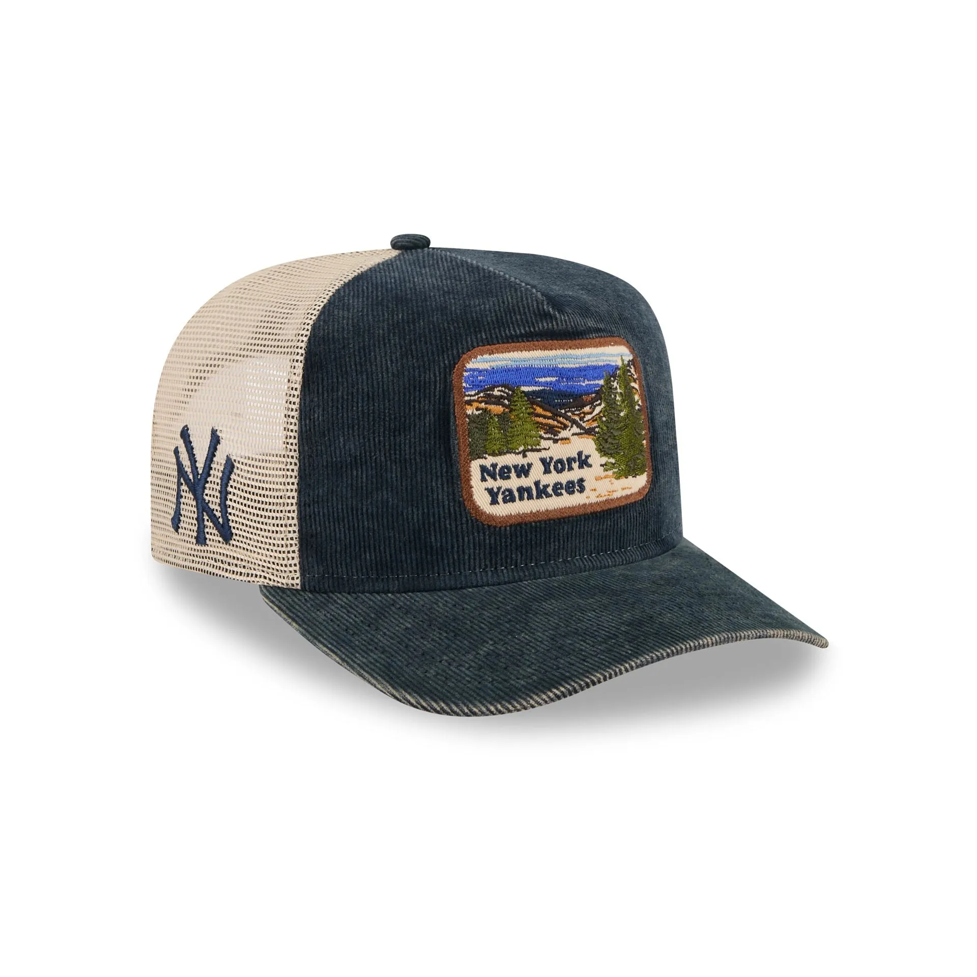 New York Yankees Vintage Landscape 9FIFTY A-Frame Trucker Hat sold by New Era