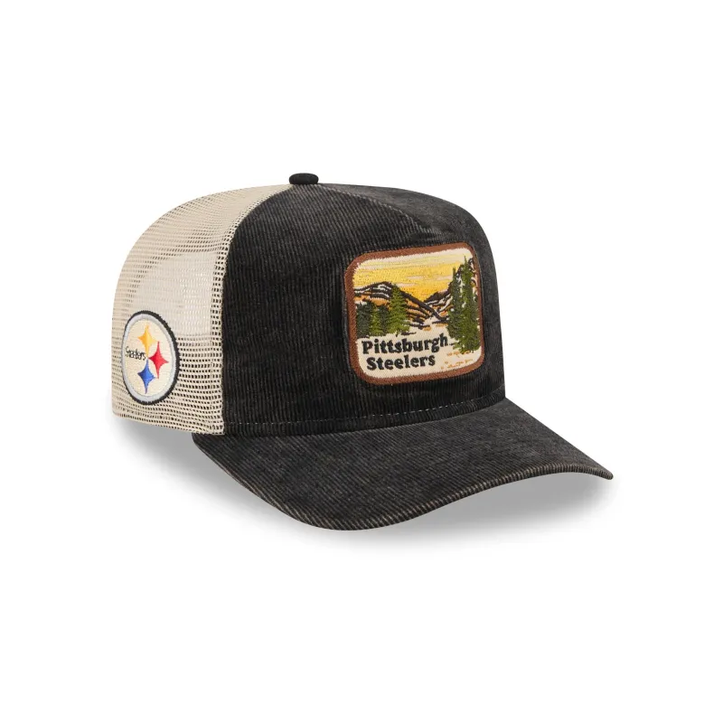 Pittsburgh Steelers Vintage Landscape 9FIFTY A-Frame Trucker Hat sold by New Era