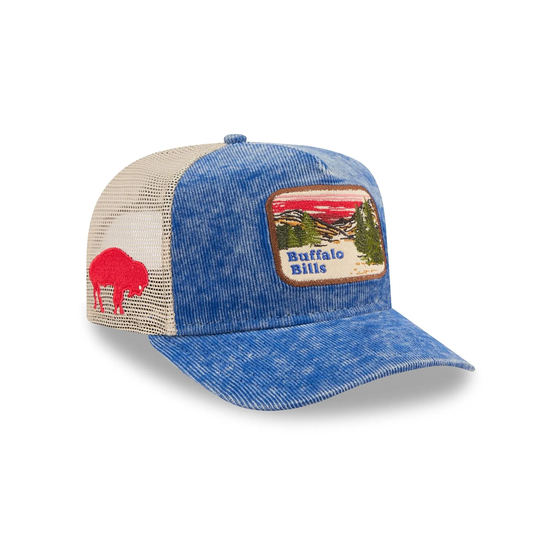 Buffalo Bills Vintage Landscape Historic 9FIFTY A-Frame Trucker Hat sold by New Era