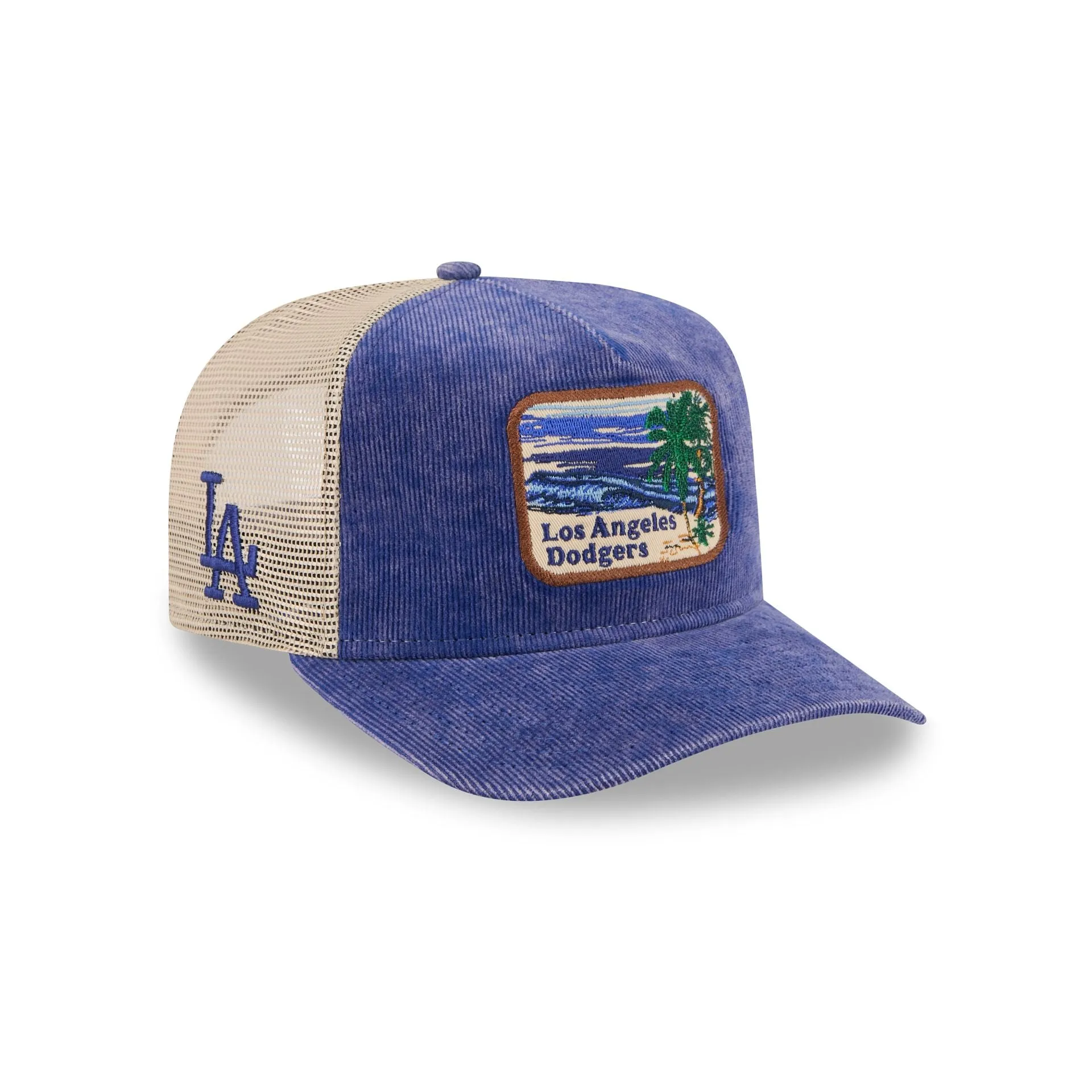 Los Angeles Dodgers Vintage Landscape 9FIFTY A-Frame Trucker Hat sold by New Era