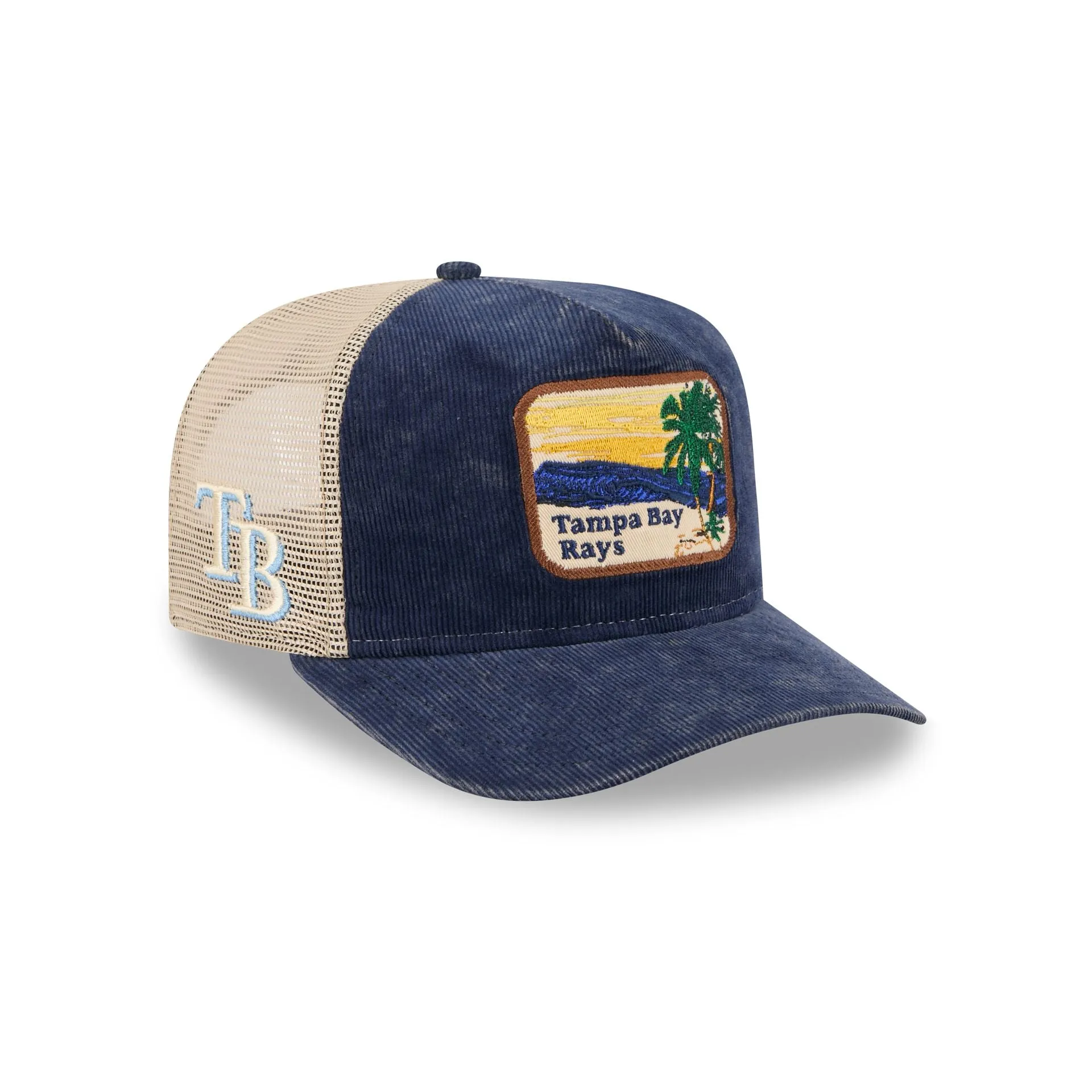 Tampa Bay Rays Vintage Landscape 9FIFTY A-Frame Trucker Hat sold by New Era