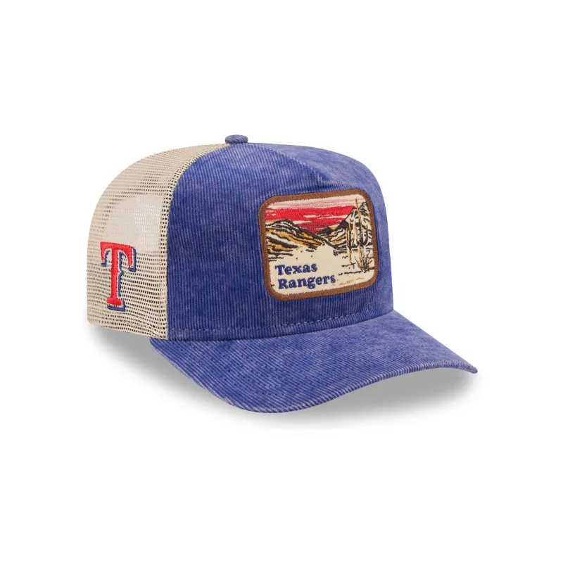 Texas Rangers Vintage Landscape 9FIFTY A-Frame Trucker Hat sold by New Era