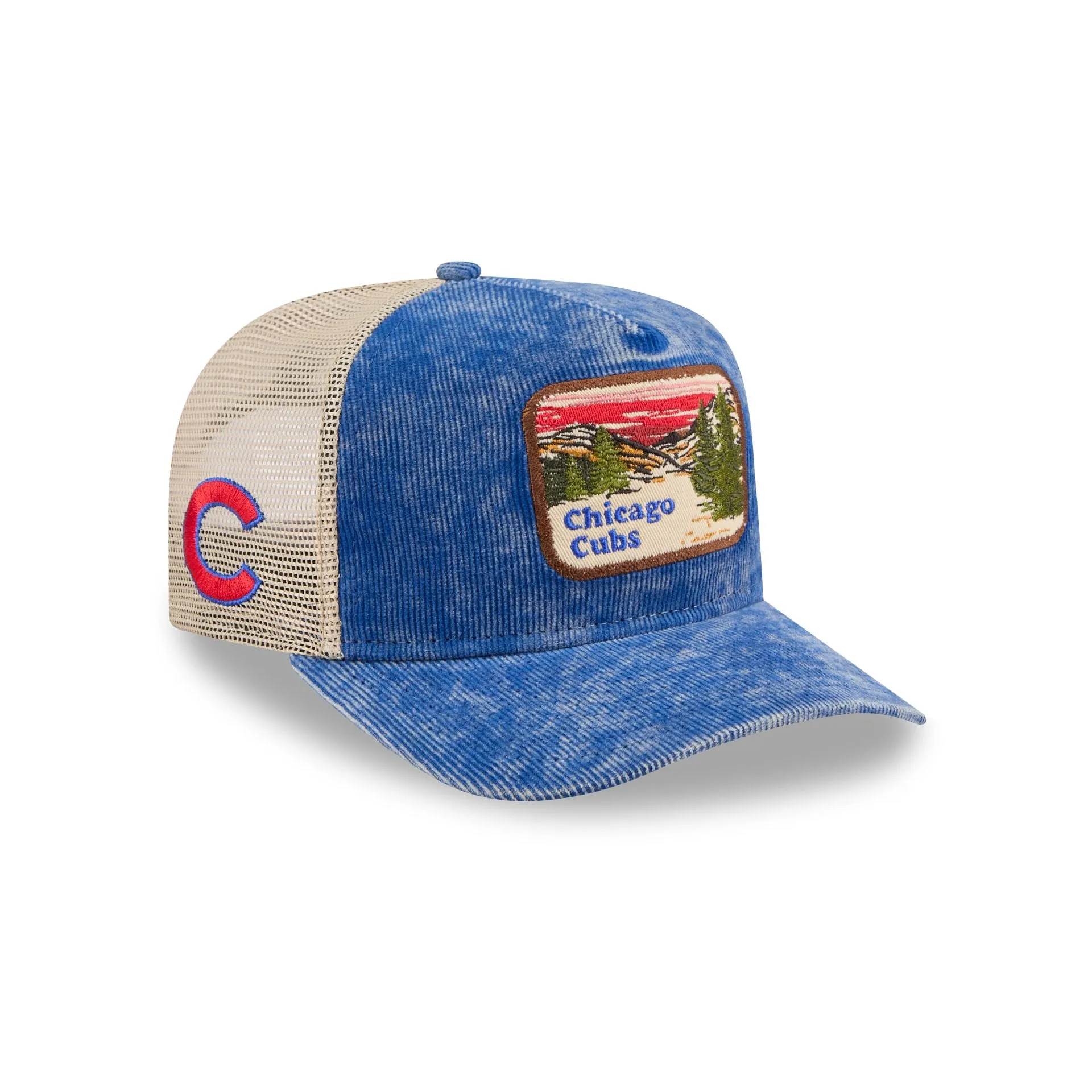 Chicago Cubs Vintage Landscape 9FIFTY A-Frame Trucker Hat sold by New Era