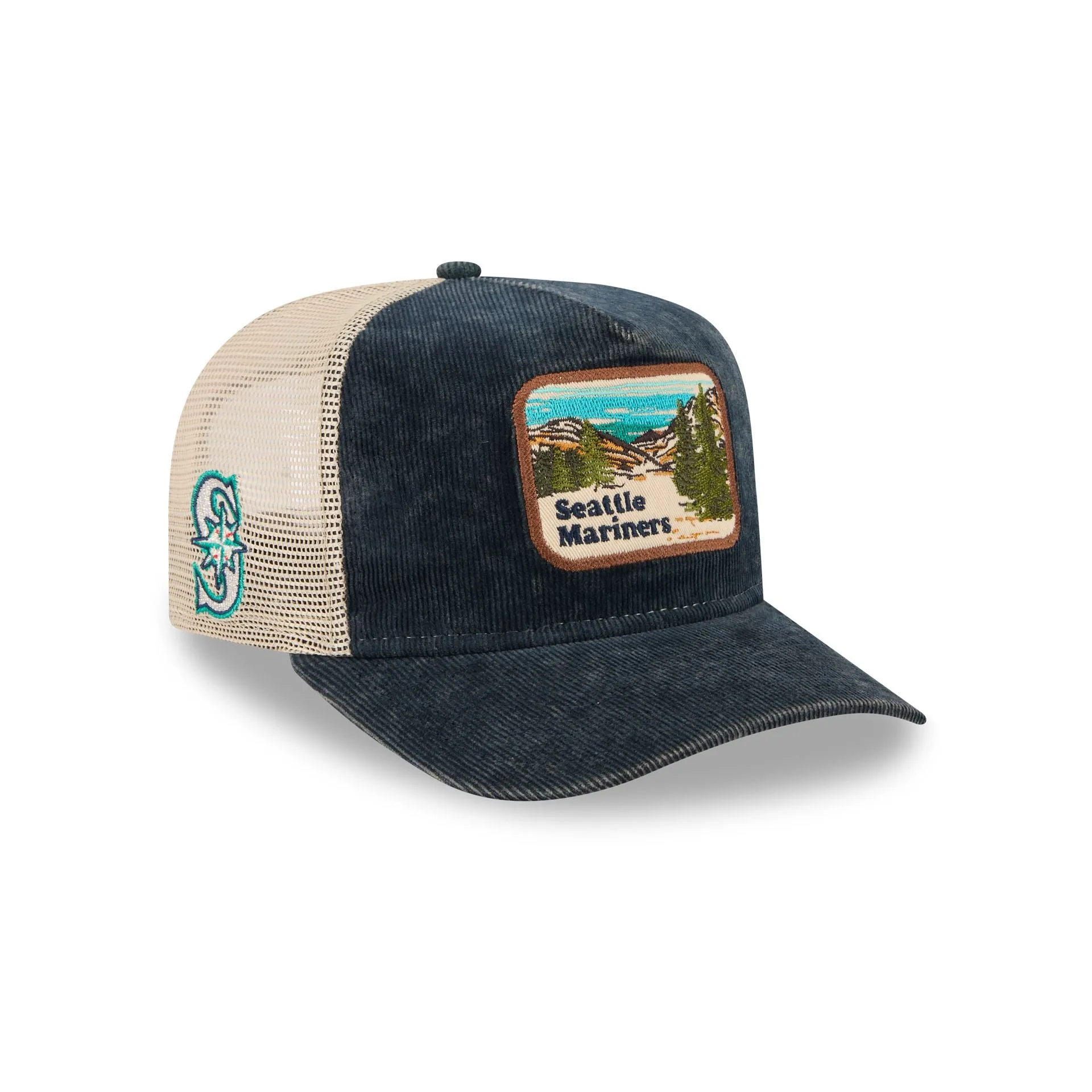 Seattle Mariners Vintage Landscape 9FIFTY A-Frame Trucker Hat sold by New Era