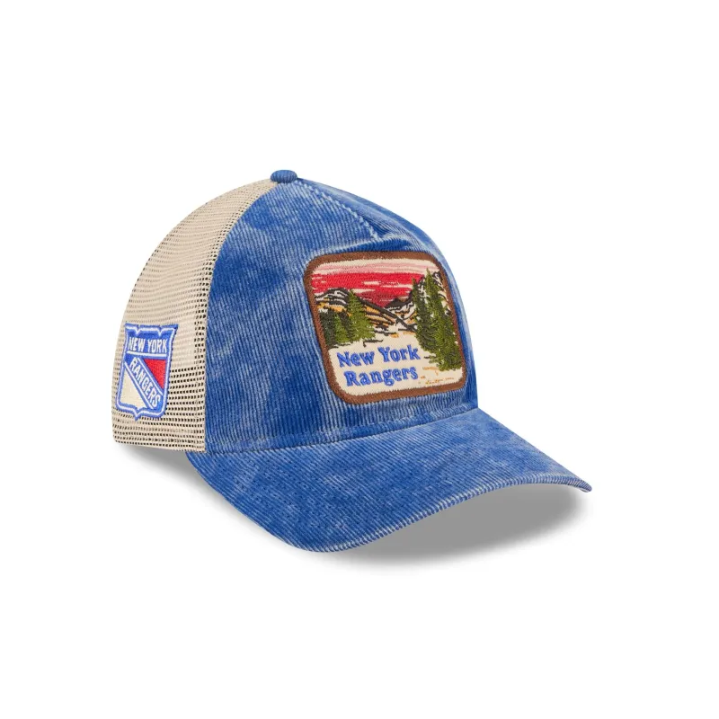 New York Rangers Vintage Landscape 9TWENTY A-Frame Trucker Hat sold by New Era