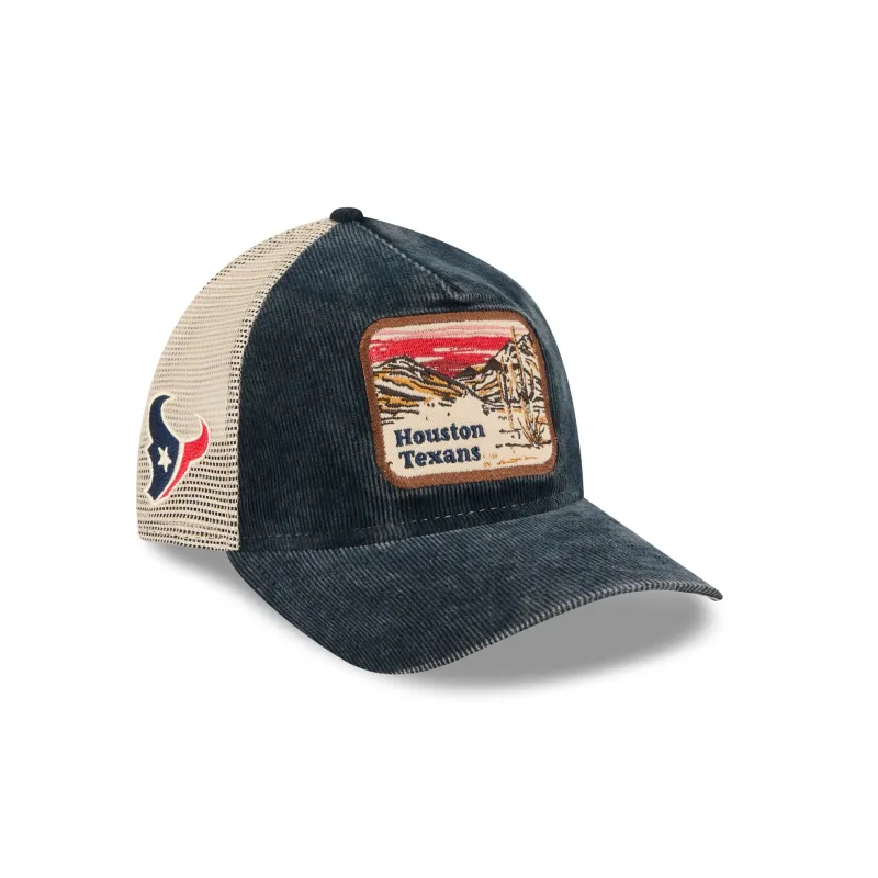 Houston Texans Vintage Landscape 9TWENTY A-Frame Trucker Hat sold by New Era