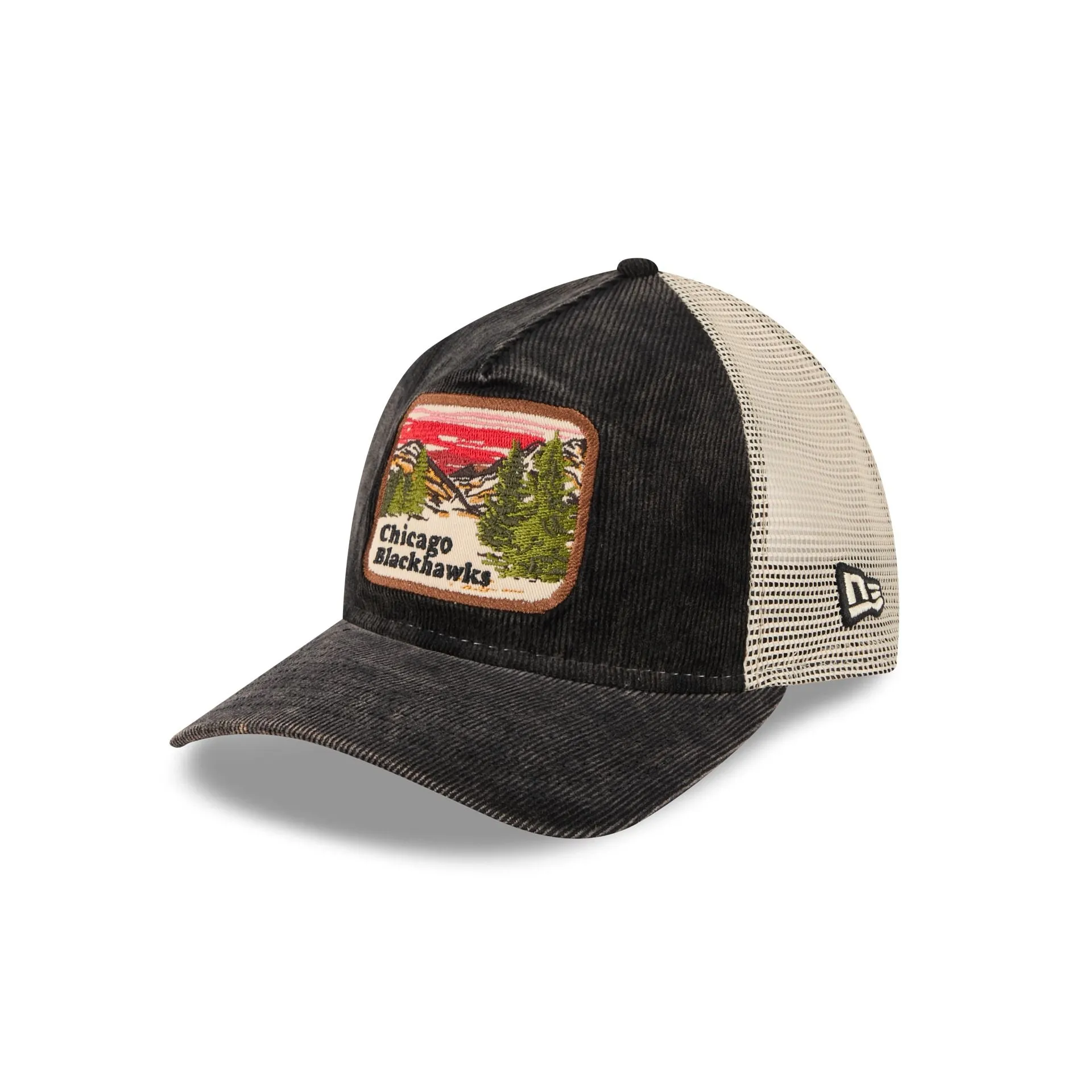 Chicago Blackhawks Vintage Landscape 9TWENTY A-Frame Trucker Hat sold by New Era product image thumbnail 3