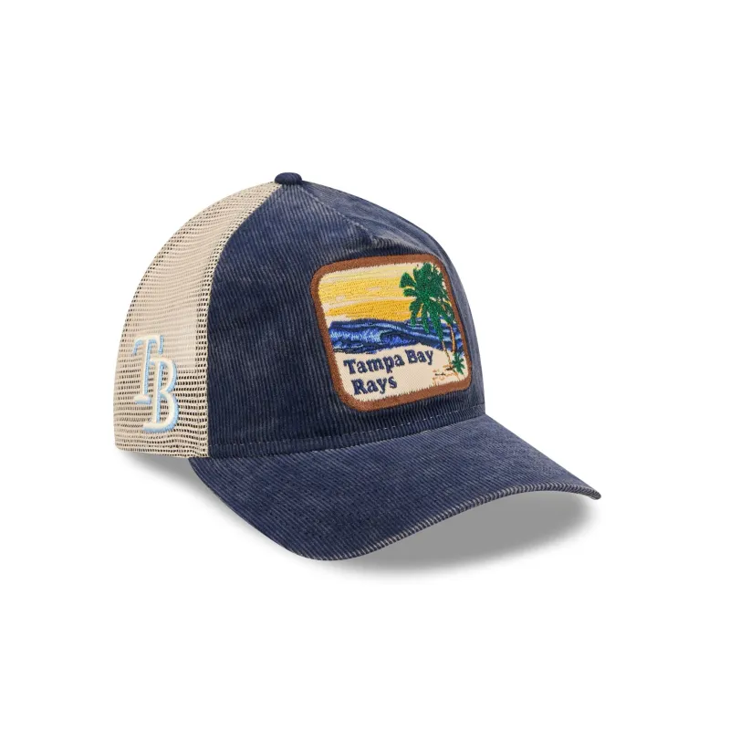 Tampa Bay Rays Vintage Landscape 9TWENTY A-Frame Trucker Hat sold by New Era